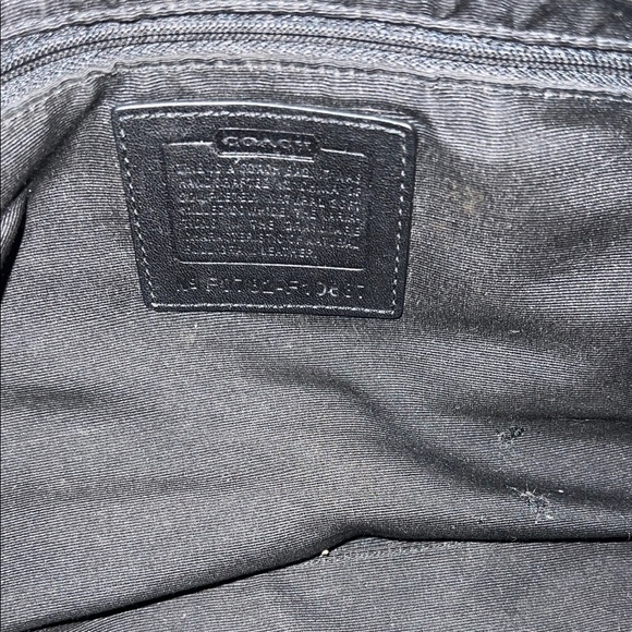 Coach Black Leather Shoulder Bag with Buckle Rings - Picture 7 of 16